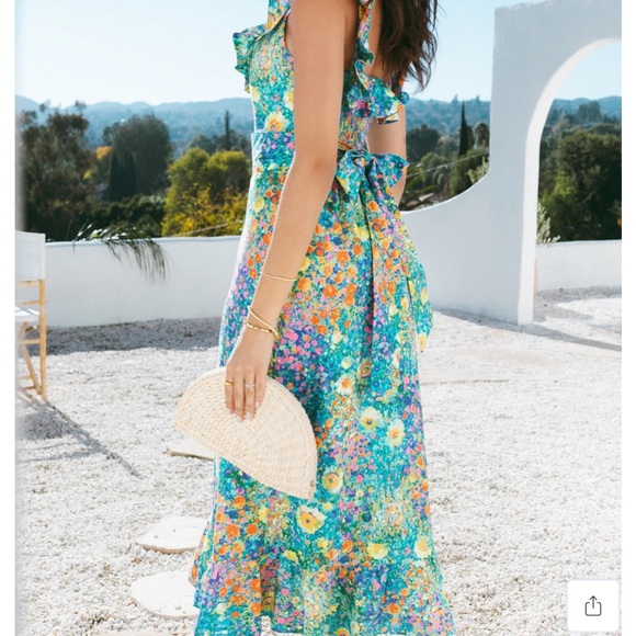 Floral Sleeveless Maxi Dress - Multicolor - Picture 4 of 4